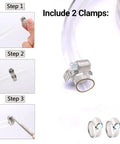 Clear PVC Tubing With Three Quarter Inch ID And One Inch OD Ten Feet Long Thirty PSI Flexible Lightweight Oil Resistant Hybrid Multipurpose Industrial PVC Hose For Fluid Transfer with steel clamps