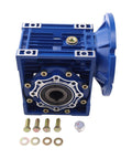 Front view of MRV063 Worm Gear Speed Reducer 100 To 1 Reduction With 56C Flange For Industrial Machinery