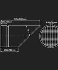 Technical drawing of 4 Inch Heavy Duty Workhorse Galvanized Steel Duct End Cap With Mesh, showing dimensions and mesh detail.