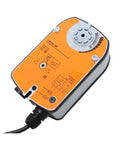 Smooth As Butter Ventilation Ball Valve Actuator Lrf24 Sr Modulating Rotary Actuator with 24 Volt AC DC supply, showing top view and connection.