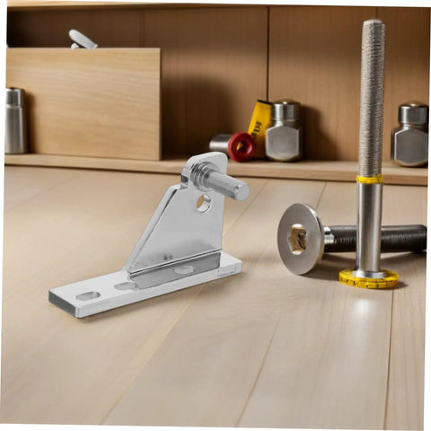 Heavy Duty Zinc Alloy Refrigerator Door Hinges For Commercial Kitchens, Corrosion Resistant Cooler Hinge Replacement Parts, Set Of 4, Easy Install And Sag Free Alignment For A Tight Cold Seal, silver hinge parts on wood floor