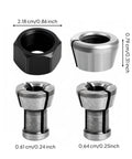 M17 Collet Nut Set With Dead On Chuck Grip Lock Down Tool Holder Mounting Hardware includes 4 precision alignment parts for CNC use.