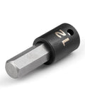 Three Eighths Inch Drive Hex Impact Bit Socket 12 Millimeter, Precision Bit Geometry and Two-Piece Design, close-up view