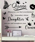 Queen Inspired Wall Sticker Set For Teen Girls Bedroom And Living Room Motivational Vinyl Wall Decals with dope sayings
