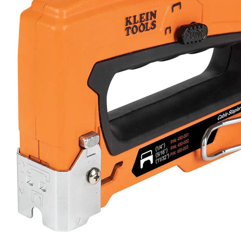 Heavy Duty Cable Stapler Built Tough For Voice Data Video And Nonmetallic NM Cable Accepts 1/4, 5/16, And 11/32 Inch Staples