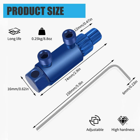 Pro Grade Heavy Duty Pipe Thread Extractor Tool For Half Inch Three Quarter Inch And One Inch Pipes with dimensions and features