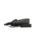 Side view of Weatherproof Outdoor Outlet Switch With Wireless Remote Controller, black color with keychain, for exterior use.