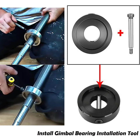 All In One Gimbal Bearing Installer Kit With Puller Remover And Engine Alignment Tools For Mercruiser Alpha Alpha 1 MR Bravo Volvo OMC Cobra And Yamaha Sterndrive 89 92 Easy Install And Precise Alignment Pro in use