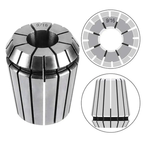 Precision ER20 And ER25 Spring Collet Chuck For CNC Milling features a 9/16 inch size and is crafted from durable 65Mn steel.