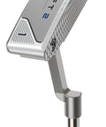 HB Soft 2 Putter With Speed Optimized Face Technology And Dynamic Groove Milling For Consistent Distance, silver finish close-up