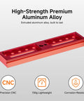 Red Go To Dual Sided Dovetail Mount Plate 185mm for SV555 APO with Vixen Synta and Arca Swiss mounts, corrosion-resistant aluminum