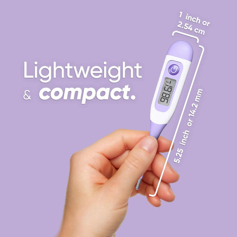 Digital Basal Thermometer For Fertility And Ovulation Tracking With High Accuracy, Pregnancy Monitoring, LCD Display, Waterproof, Longer Stabilization Time For Precise Readings, No-Fuss Oral Or Rectal Use, 7 inch compact handheld