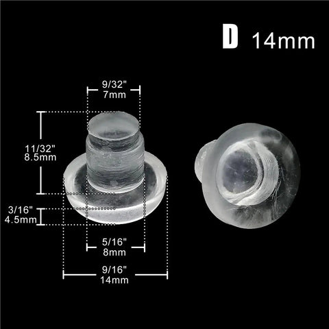 Leveling Feet Kit For Furniture 96 Pieces Soft Clear Rubber Embedded Adjustable Wobble Free Leg Pads 14mm Diameter