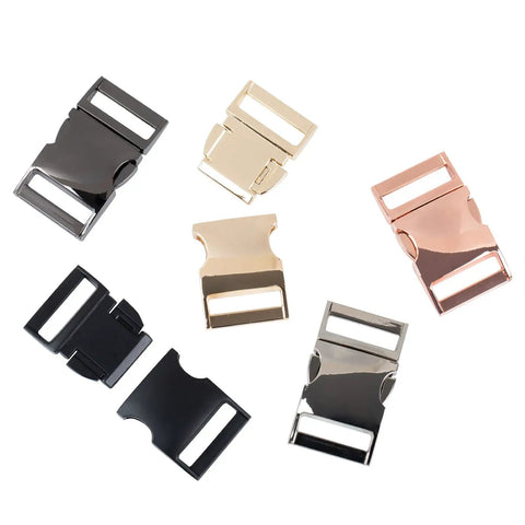 Paracord Buckle Set Six Pack Quick Release 5/8 Inch Buckles For Nylon Straps Belts Backpacks Webbing Pet Collars Sewing Accessories Rose Gold Finish
