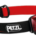 Rechargeable 450 Lumen Headlamp With Red Night Vision For Hiking Climbing and Camping Compact Orange Light shown
