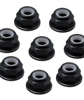 Aluminum M4 Flanged Nylon Lock Nuts For 1/10 Scale RC Cars And Trucks Self Tightening CNC Machined Lightweight High Strength Corrosion Resistant 8 Pack Black Wheel Nut Upgrade