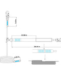 Heavy Duty Fifty Foot Vertical Lifeline Assembly With Rock Solid Alloy Steel Rope Grab And Shock Absorbing Lanyard For Roofer Fall Arrest Safety Kit Fully Osha Approved dimensions diagram