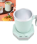 Fast Cool Down Or Heat Electric Cooling Cup 420Ml dual temp beverage chiller warmer with handle and base, ready for drinks.