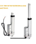 Beefy 12V 750N Linear Actuator With 50 to 300mm Stroke And 10 mm Per Second Speed Aluminum Housing IP54 IP65 Worksite Ready Front And Rear Mount Brackets For Easy Install Heavy Duty Industrial Grade Motion Device, 250mm stroke view