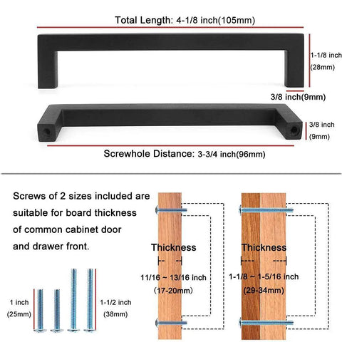 Premium Matte Black Cabinet Pulls And Drawer Handles 10 Pack Solid Metal Hardware For Kitchen And Bath Cabinets Heavy Duty Square Bar Knobs Snag These Bad Boys For A Total Kitchen Glow Up That Really Goes Hard