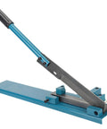 Professional Manual Rail Cutter With Adjustable Angles For Effortless PVC Duct Cutting In Electrical Jobs, High Speed Steel Blade Ensures Clean Burr Free Cuts Every Time With Secure Locking Screw Design, blue metallic handheld tool.