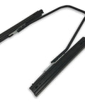 Heavy Duty Steel Seat Slider And Mounting Track Assembly For Universal Aftermarket Racing Simulator Seats with sleek black finish.