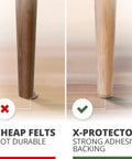 Comparison of cheap felts and Heavy Duty Felt Furniture Pads 8 Pack 8x6 Inches One Fifth Inch Thick for hardwood floor protection