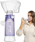 Inhaler Spacer For Adults With Silicone Mask No Fuss Anti Static Chamber And Exhalation Valve Valved Holding Chamber