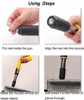 Mini Manual Steel Nail Gun For Wall Fastening And Riveting, One Hand Operation, non-slip grips usage steps illustration