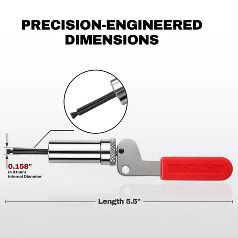 Super Heavy Duty Plunger Tool For #6 Barrel Nut Fasteners With Precision 0.158 Inch Fit, 5.5 Inch long with alloy steel material.