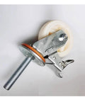 Heavy Duty 5 Inch Nylon Swivel Casters With Brakes And M20 Threaded Rod Mounts 4 Pack for smooth rolling shop carts.
