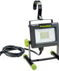 2000 Lumen Portable LED Work Light With Metal Stand Sealed Power Switch Adjustable Lamp Head All Weather Indoor Outdoor Utility Light