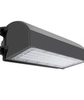 Crazy Bright 70W LED Full Cutoff Wall Pack With 8,400 Lumens At 5000K Daylight, Dusk To Dawn Sensor, black exterior view