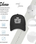 No Crying On The Yacht Golf Hat For Men - Cool Lightweight Golf Cap With Classic Silhouette And Easy To Carry Design