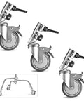Swivel Caster Wheels Set For C Stand 25mm Legs Compatible With Takerers Neewer And Other 25mm C Stand Bases 3 Pack