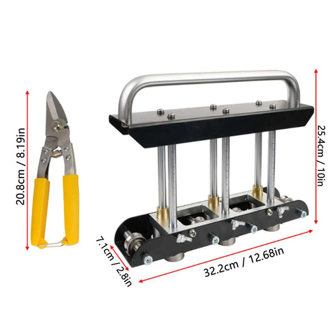 Three-Station Roller Bender For Sheet Metal 0.3-1.0 mm Folding 13-130 mm Bends 90 Degree Angle with metal snips