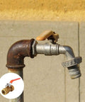 Heavy Duty Brass Ball Valve For Water Heater Inlet Pipe With Reliable Barb Hose Fitting, installed for easy drainage control.