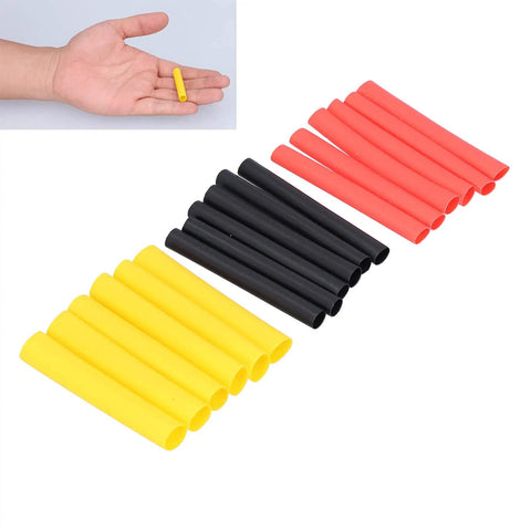 Solid 530 Piece Heat Shrink Tube Set With Color Nylon Tubing For Electrical Wire Wrap Repair And Circuit Wiring Harness Fix Kit Multiple Sizes Colors, yellow black red tubes
