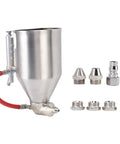 Wicked Strong Cement Mortar Sprayer With Stainless Steel Build And 3.5L Hopper Tank, includes 6 swappable nozzles and aluminum valve.