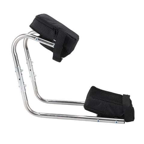 Stainless Steel Folding Garden Kneeler and Seat With Ergonomic Ankle Support, Multipurpose Gardening Tool, side view