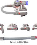 3-In-1 Vacuum Attachment Bundle With 23 Inch Flexible Crevice Tool, 63 Inch Extension Hose And Soft Dusting Brush shown attached to vacuum