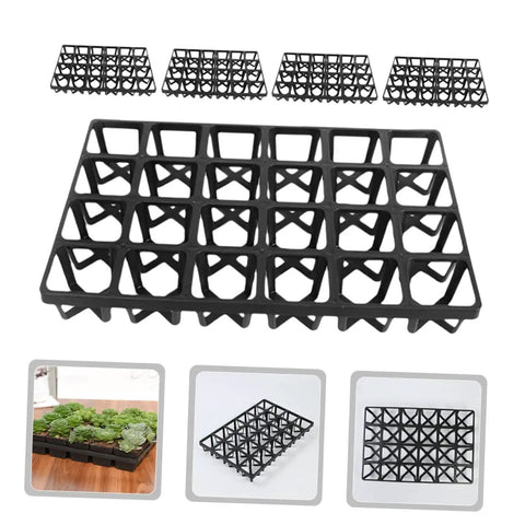 Five Pack Nursery Pot Brackets Durable Planting Trays Racks For Seedling Germination Perfect For Home Garden Greenhouse Seed Starter Kit And Veggie Grow Space