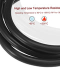 Silicone Vacuum Tubing Hose With Inner Diameters From One Eighth Inch To One Half Inch, 6.6 Ft Black High Temperature Engine Vacuum Hose for Air Liquid