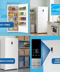 21 Cu Ft Frost Free Convertible Upright Freezer With Turbo Freeze And MaxxSpace Insulation Garage Ready Energy Star White Freestanding with digital display.