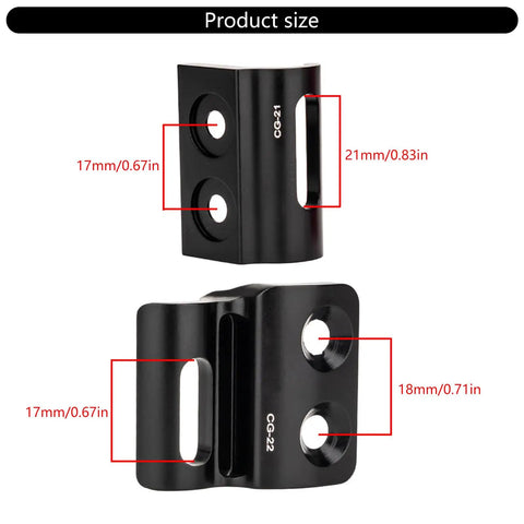 Front Derailleur Hanger For Road Bikes Aluminum Alloy Dropout Hook CG21 and CG22 sizes with measurements