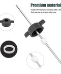 2 Pack Bathroom Sink Pivot Rod Replacement Moen 11985 Heavy Duty Drain Rod Kit showing chrome metal and plastic components for easy installation.