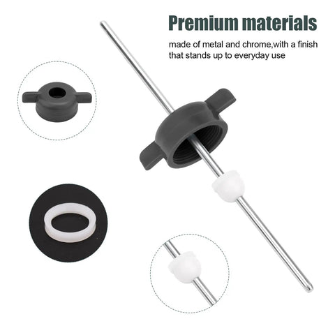 2 Pack Bathroom Sink Pivot Rod Replacement Moen 11985 Heavy Duty Drain Rod Kit showing chrome metal and plastic components for easy installation.