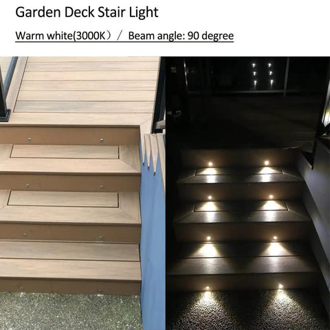 Aluminum Recessed LED Lights Kit 16 Pack 1.02 Inch 26 Millimeter Outdoor Deck Stair Lights 12V Low Voltage Waterproof Landscape Lighting 3000K Warm White Built Tough Weatherproof For Wall Deck Steps Walkway Driveway Backyard