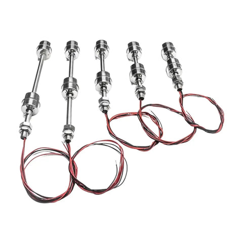 Stainless Steel Float Switch Flow Sensor With Dual Ball Mechanism For Water Level Monitoring In Tanks Pools And Systems 120mm 220V Durable Construction For Harsh Environments And Easy Installation, stainless steel liquid level sensors with wires