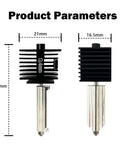 Two Pack A1 Mini Hotend Kit Upgrade For A1 3D Printer with 0.4mm nozzles and dimensions, high temperature, silicone sock covers included.